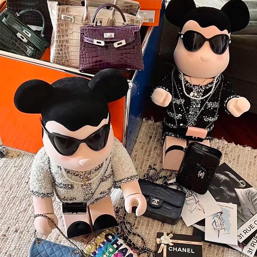 cocobear小香风暴力积木熊摆件