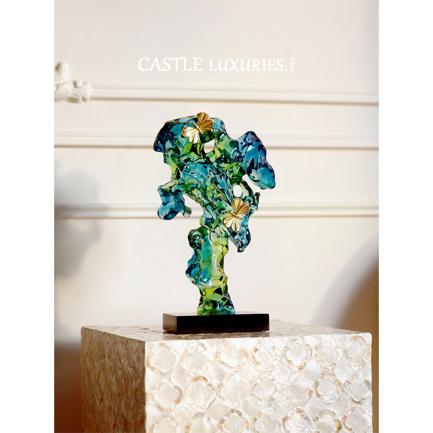 侘意思“灵蝶栖石”豪宅太湖石摆件新中式轻奢小众客厅乔迁装饰品,家居饰品,装饰摆件,淘宝优惠券,粉丝福利购,淘宝优惠卷