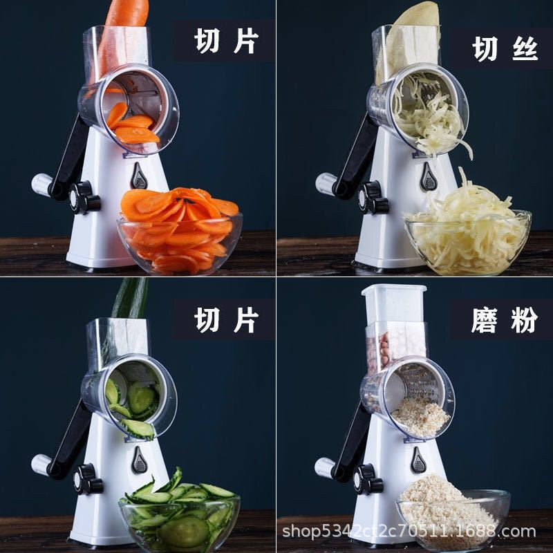 多功能切菜机 手摇滚筒切菜器切片机 厨房土豆丝切丝器刨丝器
