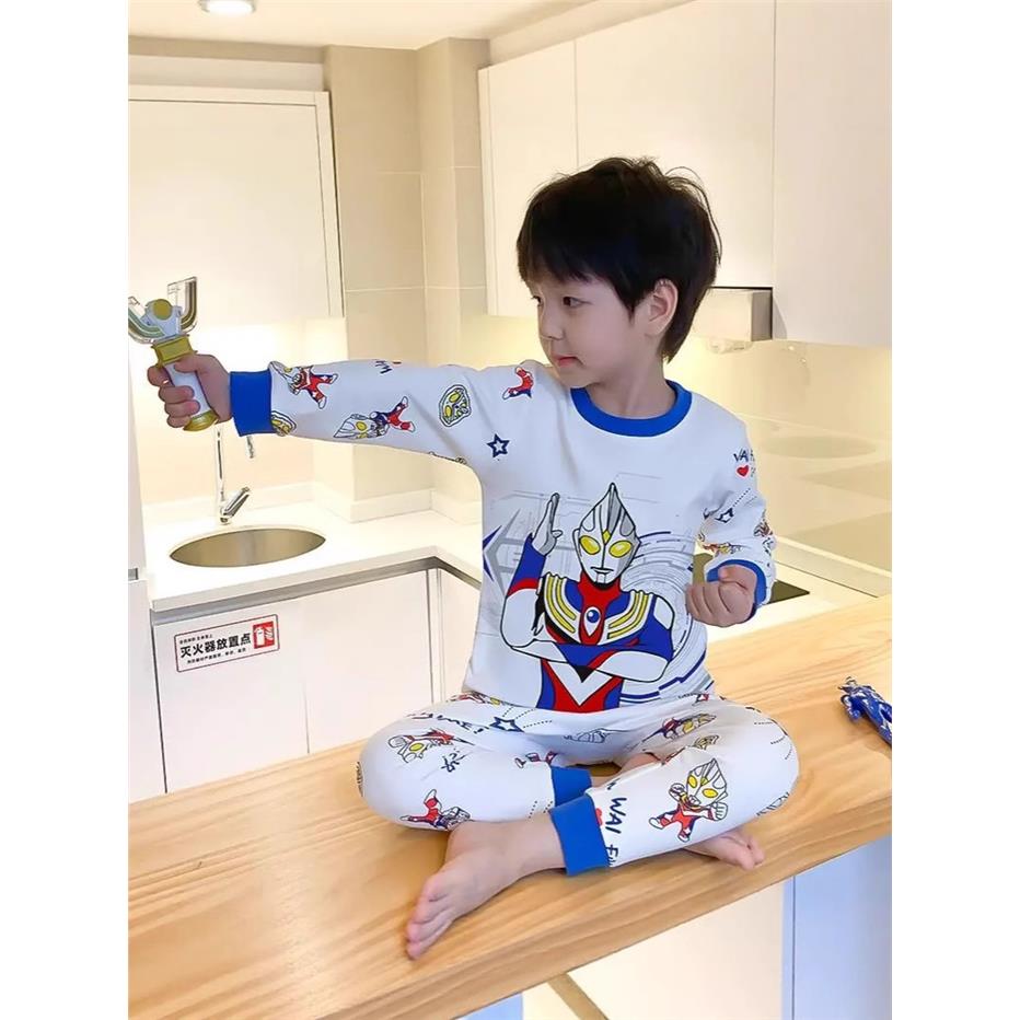 儿童秋衣秋裤套装全棉男