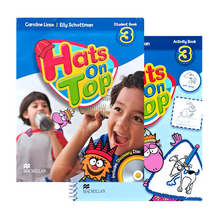 英国原版进口麦克米伦幼 hats on top3级别 学生书套装 幼儿园大班英文课本3-6岁宝宝入门零基础启蒙儿童