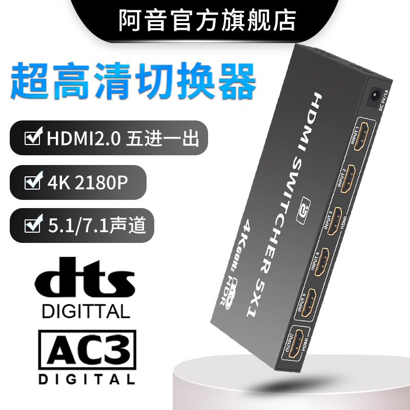 HDMI2.0 1 -IN -TWO й 5 IN -ONE SWITCH HIGH -DEFINITION 2 -1 2-   ȯ  ȭ