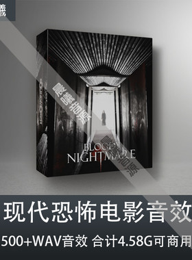 SoundMorph Bloody Nightmare现代恐怖电影音效库WAV可商业免版税