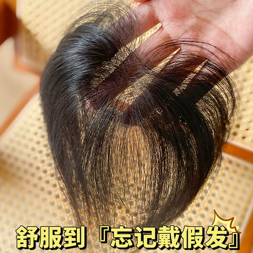 Челка, парик, шиньон-макушка изготовленный из настоящих волос по линии роста волос