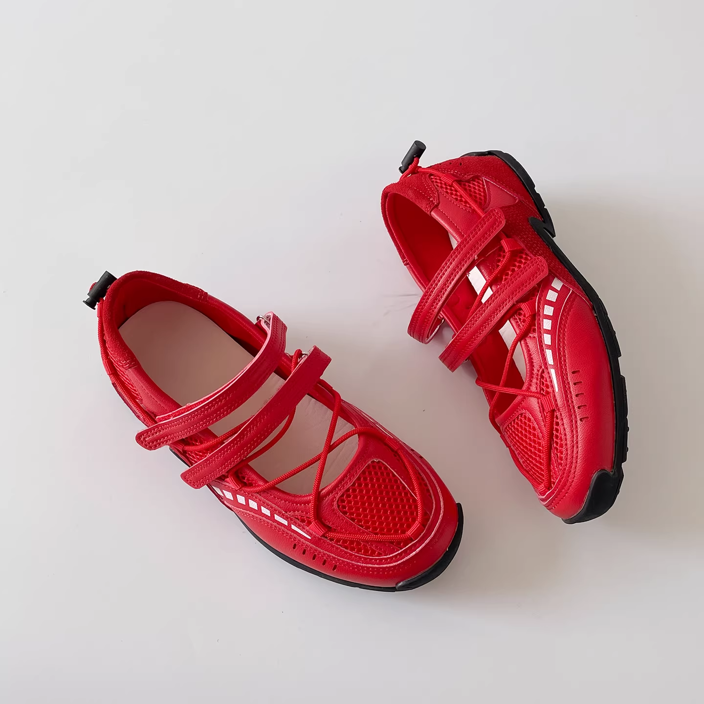 thumbnail for ITIM Silver Functional Style Ballet Mary Jane Shoes Women's Spring 2026 New Casual Velcro Flat Shoes