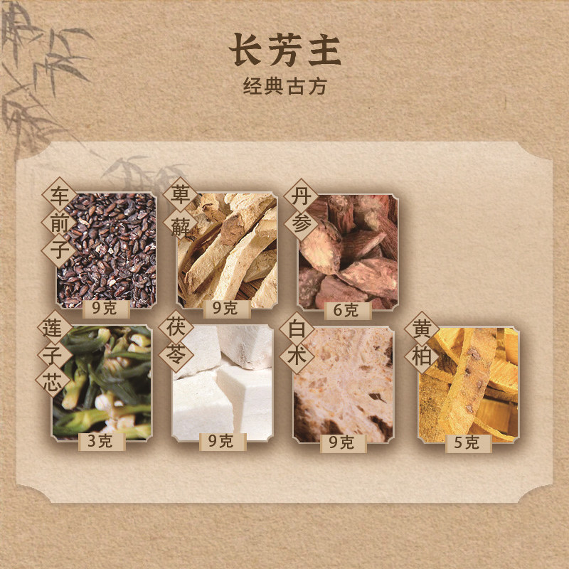 萆薢分清饮原料车前子萆薢丹参莲子芯茯苓白术黄柏组合中药材