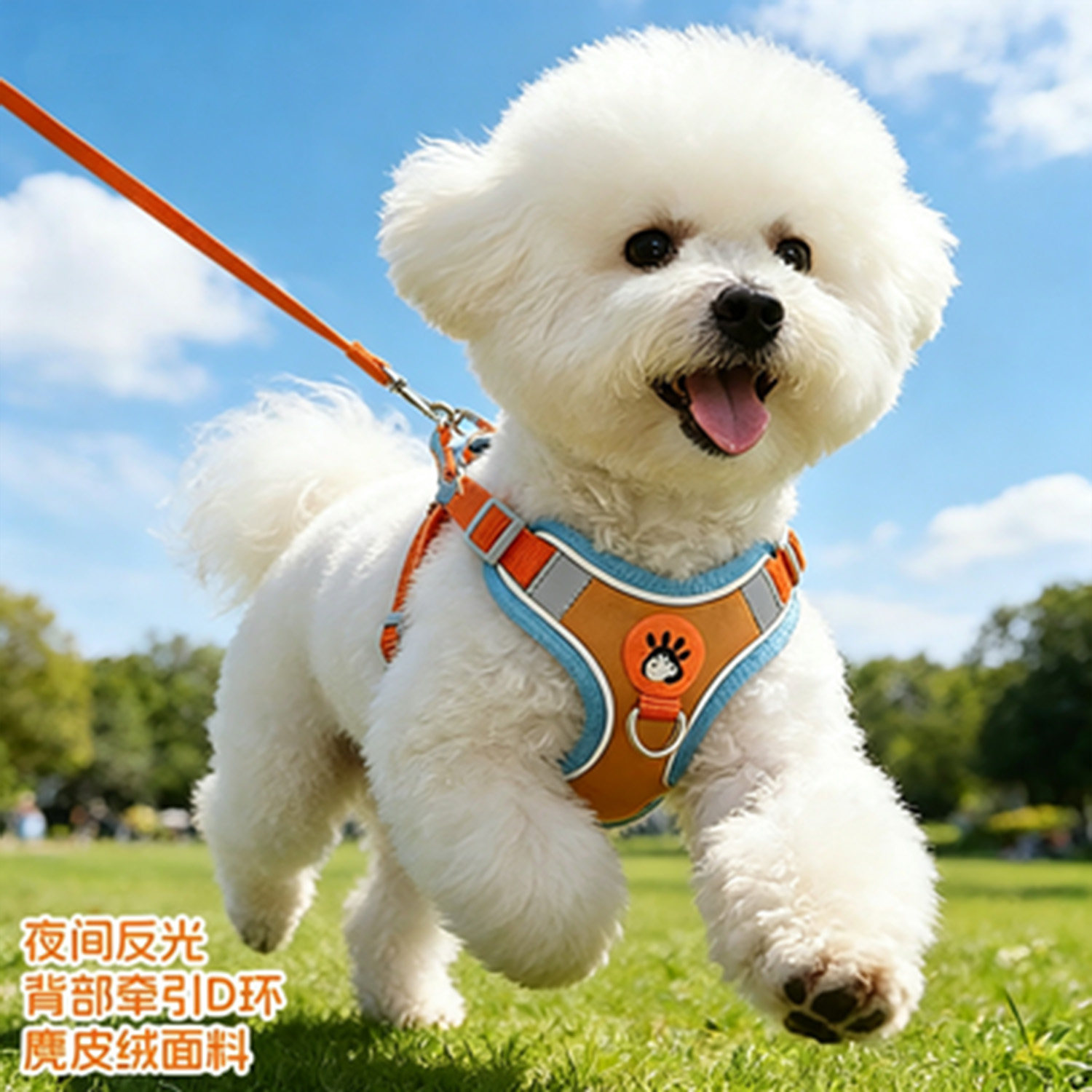 中小型犬背心式胸背牵引绳