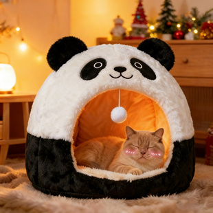 通用猫咪窝狗窝猫床猫屋幼猫窝垫 可拆洗四季 猫窝冬季 保暖半封闭式