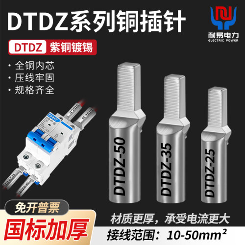 国标堵油DTDZ铜插针10 16 25 35鸭嘴鼻子DZ47空开C45断路器 光伏