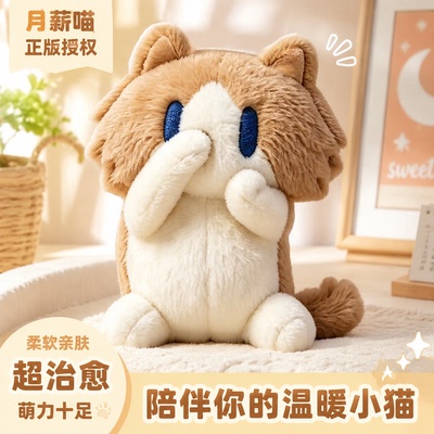 玩偶生日礼物月薪猫超萌精致超软猫可爱毛绒R特别动物治愈系陪伴