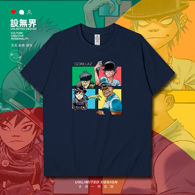 Gorillaz英国卡通虚拟乐短袖T恤