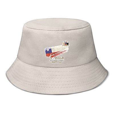 设无界 智利Chile圣地亚哥国旗标志渔夫帽男女帽子防晒遮阳帽0010