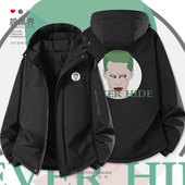 设无界隐喻流泪小丑NEVER HIDE加厚棉服男女波普风个性 创意外套