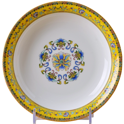 8英寸高温陶瓷深盘珐琅彩