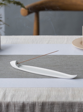 陶瓷线香插一叶扁舟香炉香座禅意老翁香插茶道家用室内香薰炉摆件