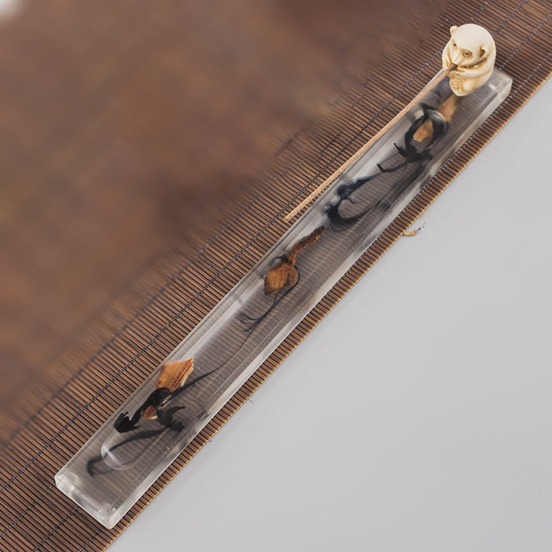 线香座树脂线香插卧香盒家用室内时尚简约檀香炉茶道线香插炉焚香