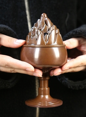 大号中式香炉黄铜家用室内仿古博山炉檀香炉熏香纯沉香炉盘香摆件