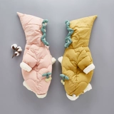 Детский утепленный пуховик, зимнее детское боди подходит для мужчин и женщин, 20 года, в корейском стиле