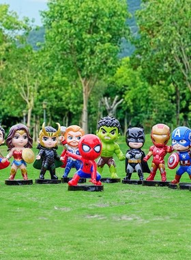 网红打卡创意蜘蛛钢铁侠摆件