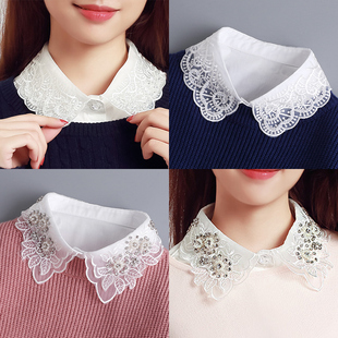 秋冬春假领子女百搭假领毛衣装饰多功能打底衫潮流韩版衬衫假衣领
