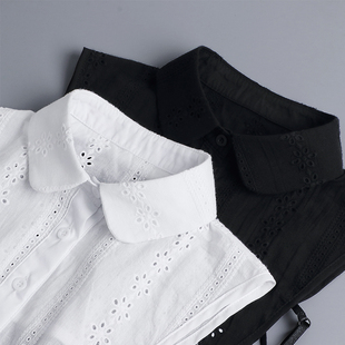 假领子女秋冬装饰领提花圆领棉麻假衣领秋冬春假毛衣衬衣领娃娃领