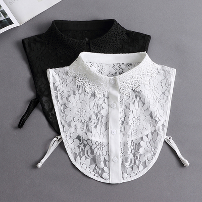 秋冬毛衣装饰蕾丝仙气风假领子