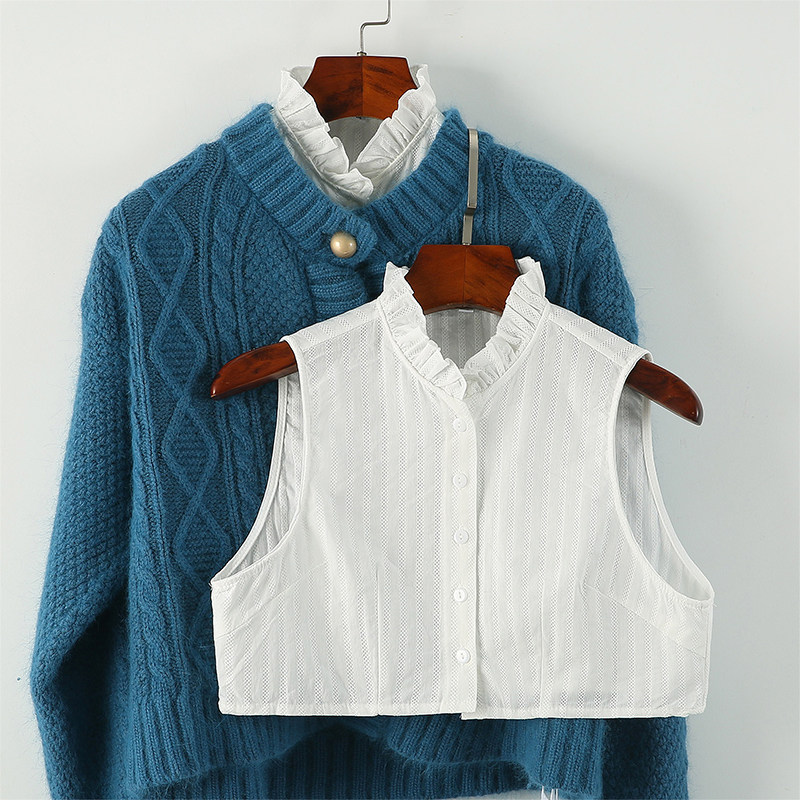 假领子女百搭春秋季多功能打底衫卫衣毛衣内搭神器背心小马甲韩版
