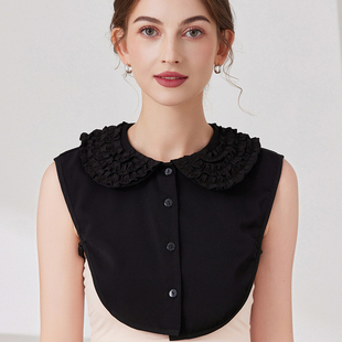 秋冬春季时尚假领子百搭女士假衣领毛衣内搭衬衫领雪纺气质娃娃领