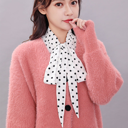 假领子时尚波点新元素内搭打底