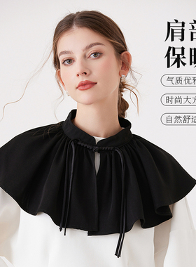 韩版假领子女简约珍珠盘扣时尚美观春秋冬搭配毛衣衬衫百搭假衣领