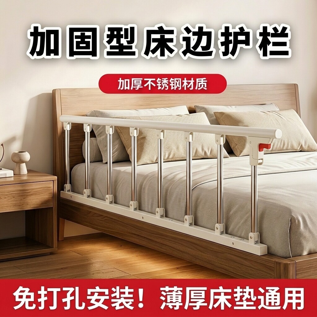 平板床内嵌床通用加厚加粗护栏图片