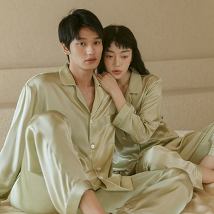 礼物送男友女友 100%桑蚕丝家居服 SLKMRKT乃丝情侣真丝睡衣套装
