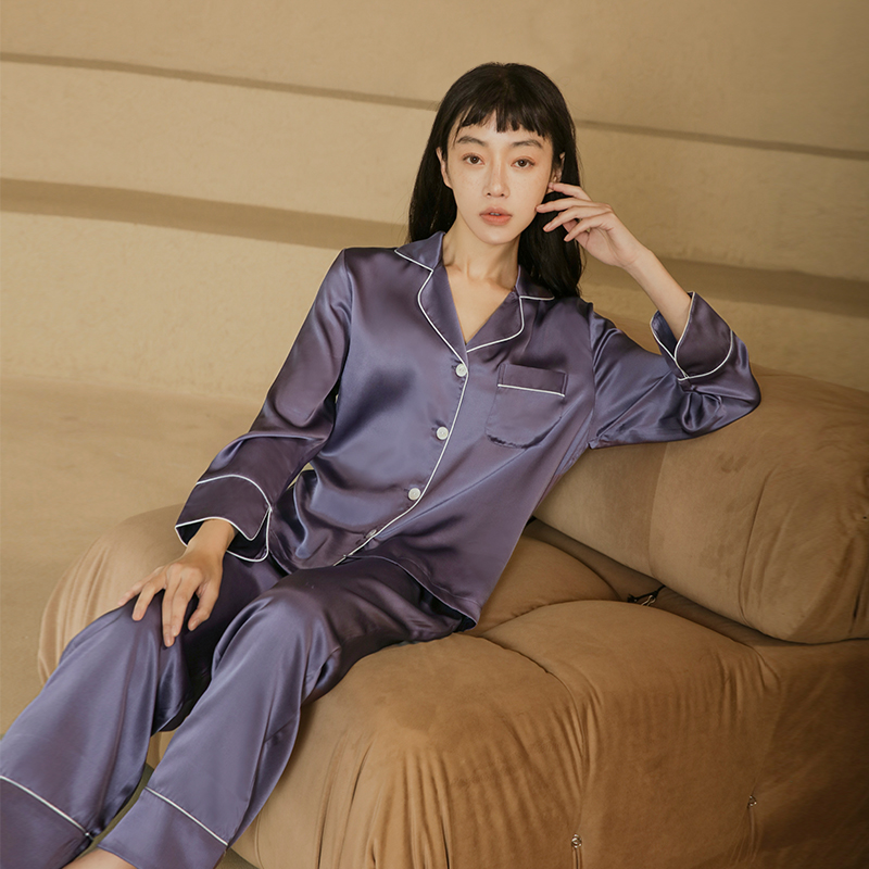 SLKMRKT真丝睡衣女两件套乃丝