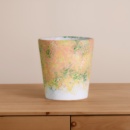 花盆陶瓷透气新中式 手工彩绘美学家用桌面轻奢蝴蝶兰绿植送托盘