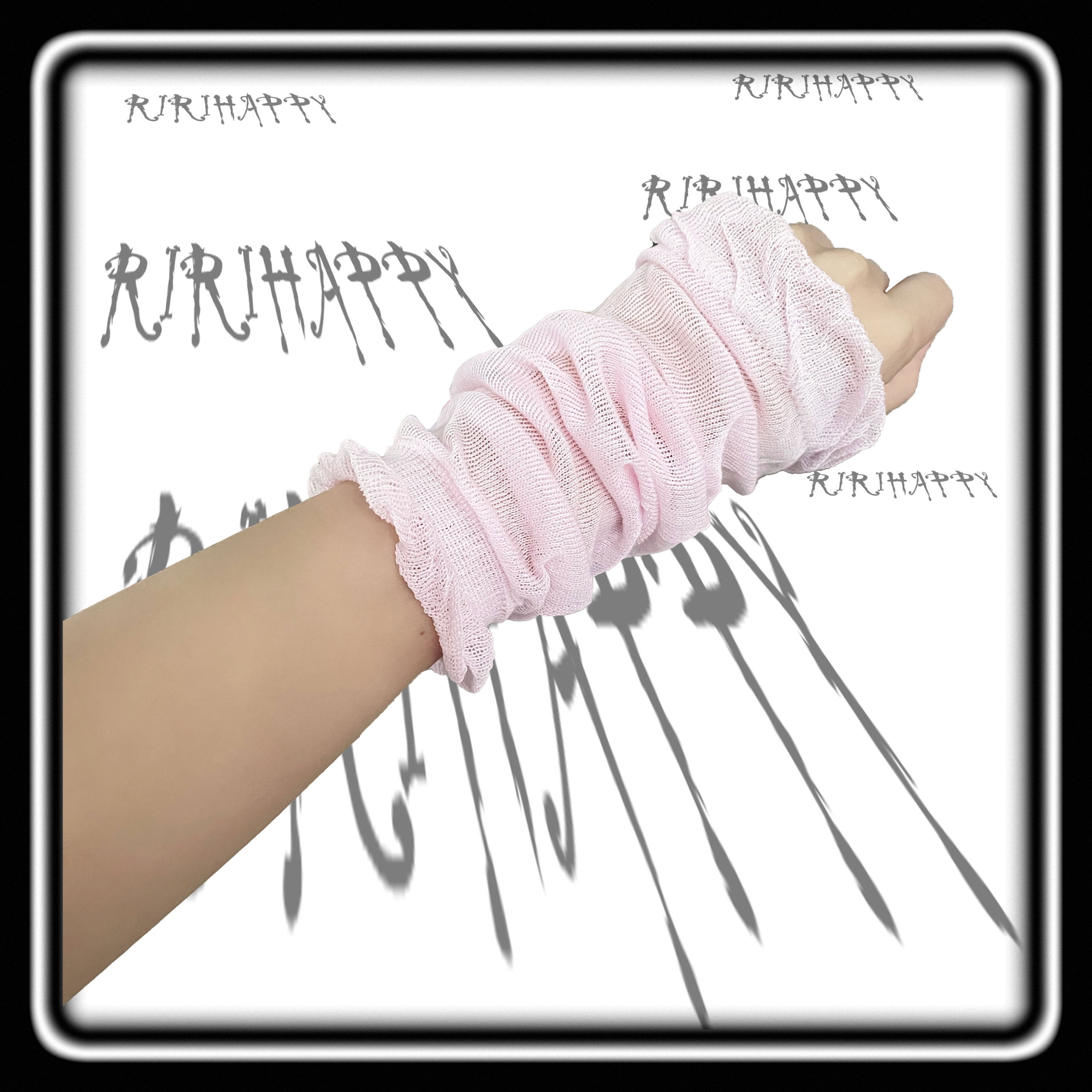 RIRIHAPPY ICE CREAM COLOR SUNSCREEN HOLLOW BREATHABLE THIN SLEEVE LEG COVER