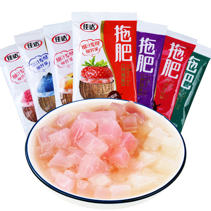 佳达拖肥 儿时怀旧零食椰果肉果冻布丁饮料托肥儿童零食