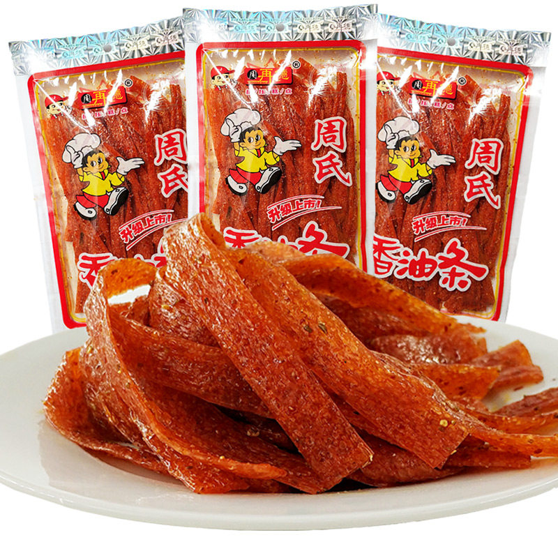 周氏香油条周再德辣条麻辣条儿时零食湖南特产辣片大包零食小吃