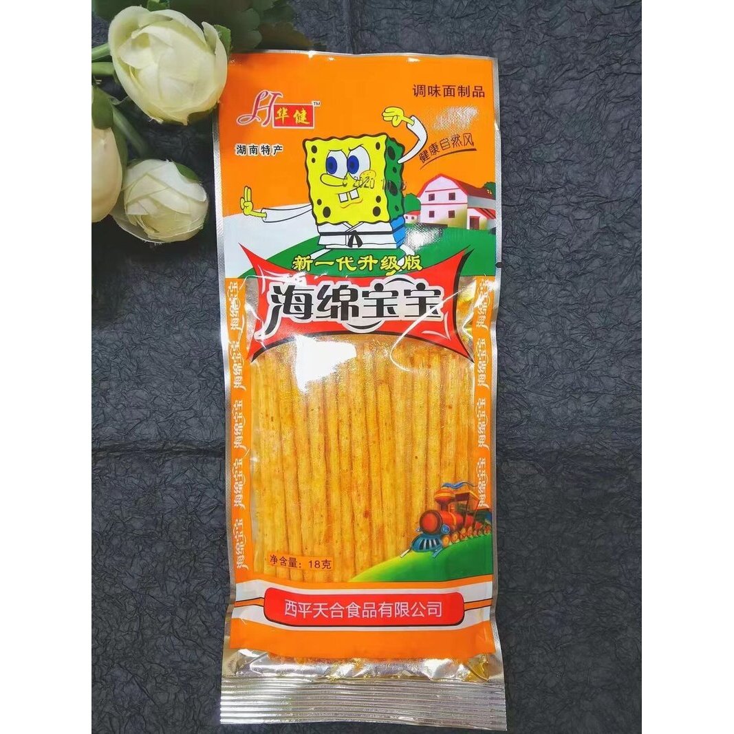 海绵宝宝香辣麻辣条辣条休闲小吃怀旧零食五毛辣条怀旧小零食面筋