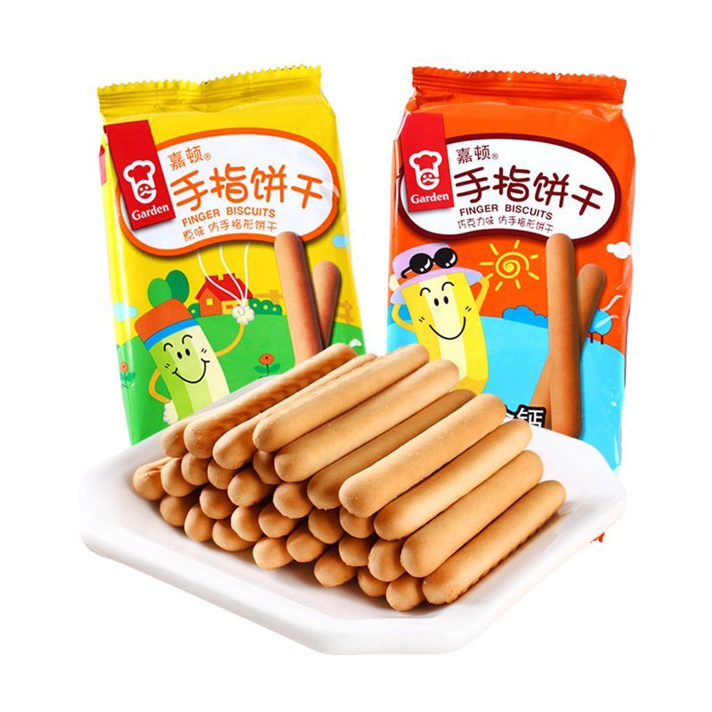 原味手指饼干115g*3包磨牙棒棒饼休闲巧克力童年儿童节零食