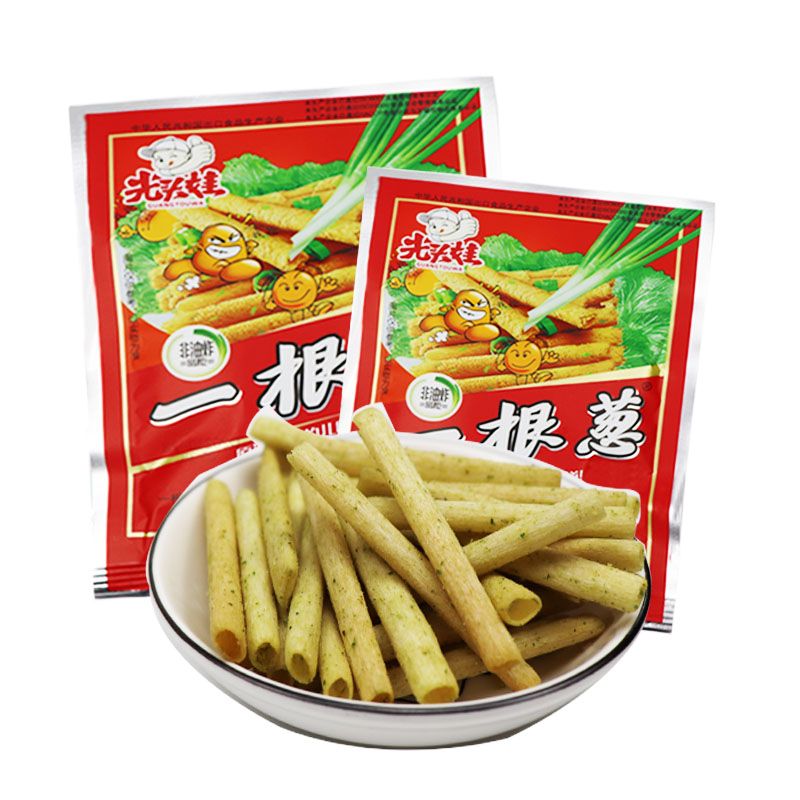 经典光头娃一根葱 8090后葱香味怀旧膨化零食品薯条小吃多规格