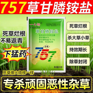 一七锄 757草甘膦铵盐除草烂根剂果园柑橘园茶园禾阔双除一扫光药