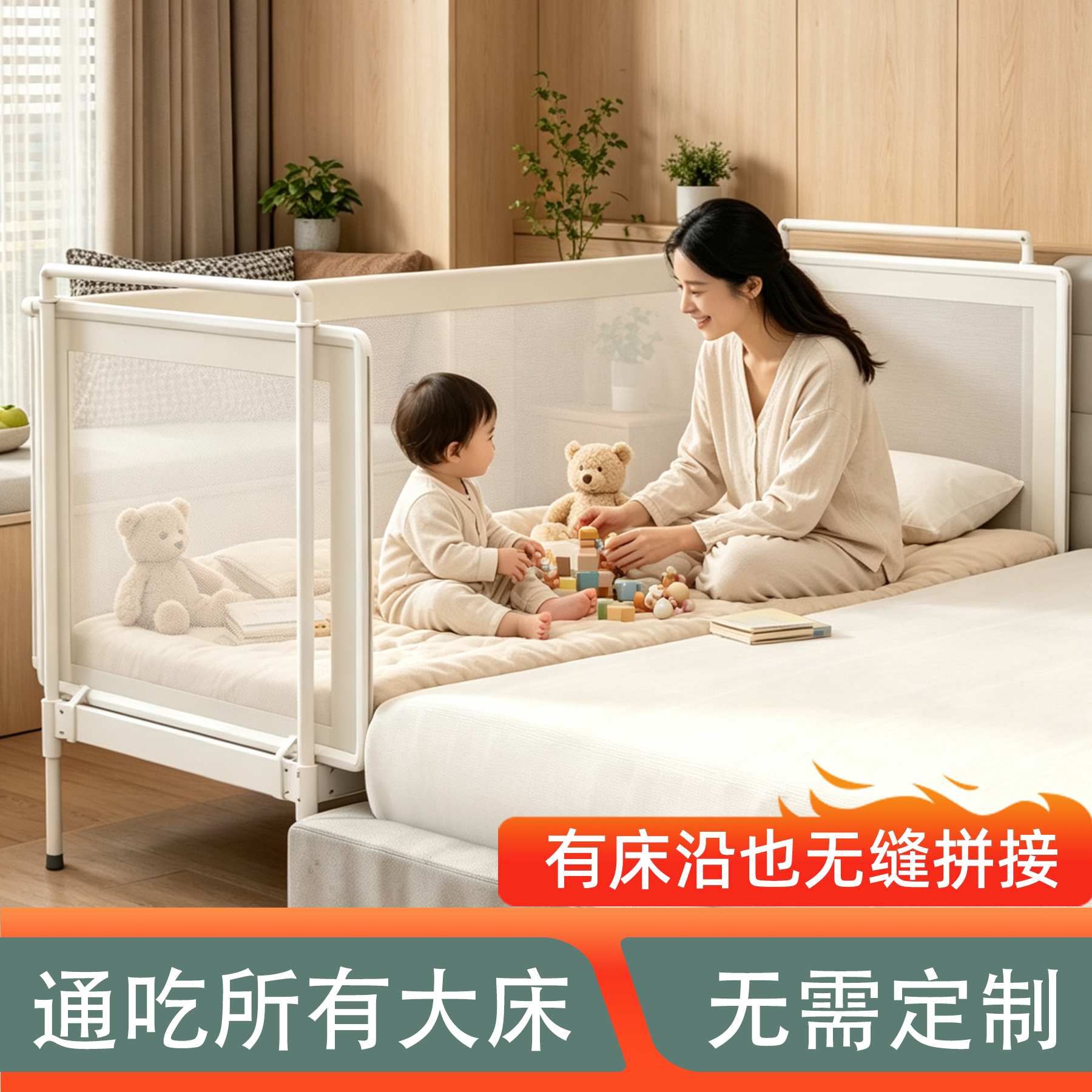 王叔叔拼接床无需定制自然无缝图片