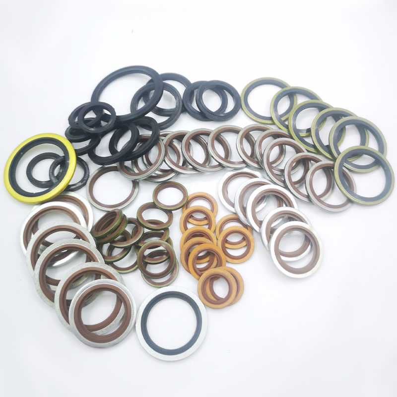 JB982组合垫圈半包胶垫片密封圈液压油管螺丝密封氟胶O型Z圈UN油