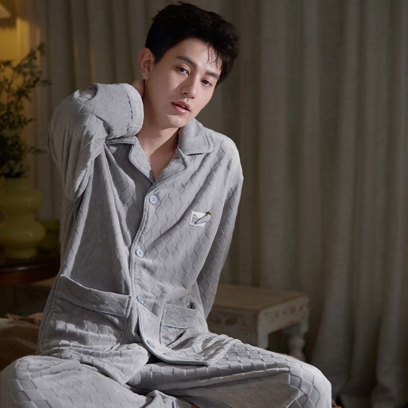 马克公主情侣海岛绒睡衣女秋冬薄绒高级感菱格套装男抗静电家居服,包装,五金配件包装,淘宝优惠券,粉丝福利购,淘宝优惠卷