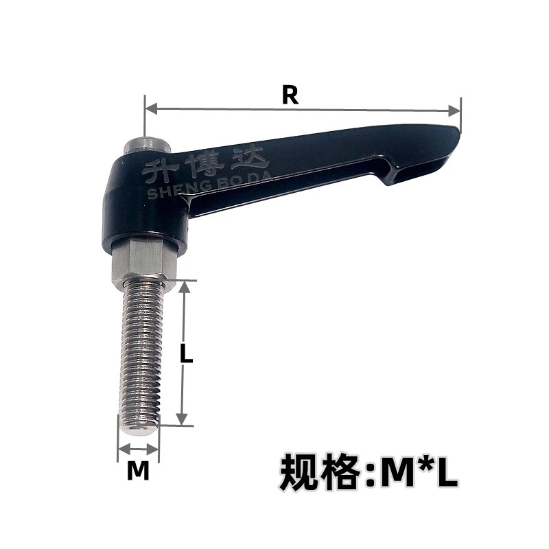 7字形旋转固字把手 304不锈钢L型自锁紧可调位紧定手柄螺丝M4-M12