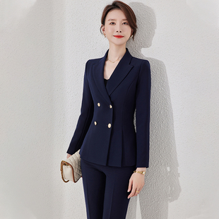 职业西装套装女小个子春秋职业正装气质女神范商务正装高端工作服
