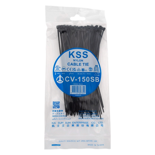 台湾KSS尼龙扎带CV-150SB凯士士黑色进口扎线带2.5*155mm塑料绑带