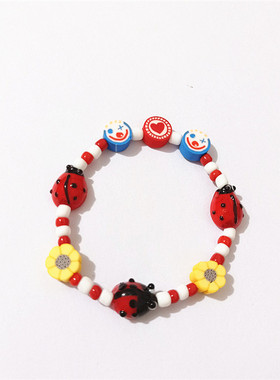 可爱七星瓢虫小丑笑脸甲壳虫手链