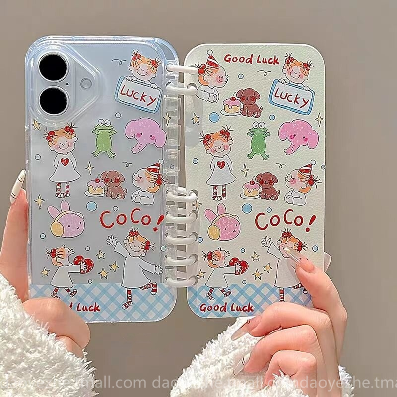 COCO酱女孩适用华为mate70手机壳Pura80翻盖笔记本P60书本nova14创意13/12荣耀300支架P50/40pro防摔11卡通90