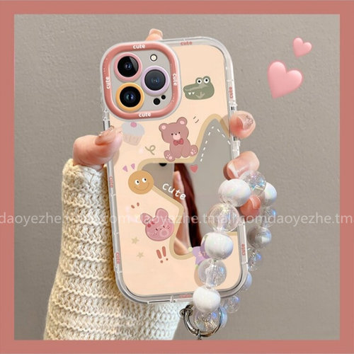 可爱星星镜面手链适用三星S25ultra手机壳S24S23防摔补妆镜A56A55A54A51新款A36A35A34AA2625A24小众A15A16女